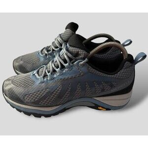 Merrell Siren Edge 3 women's size 7.5 waterproof hiking shoes Vibram Rock Blue